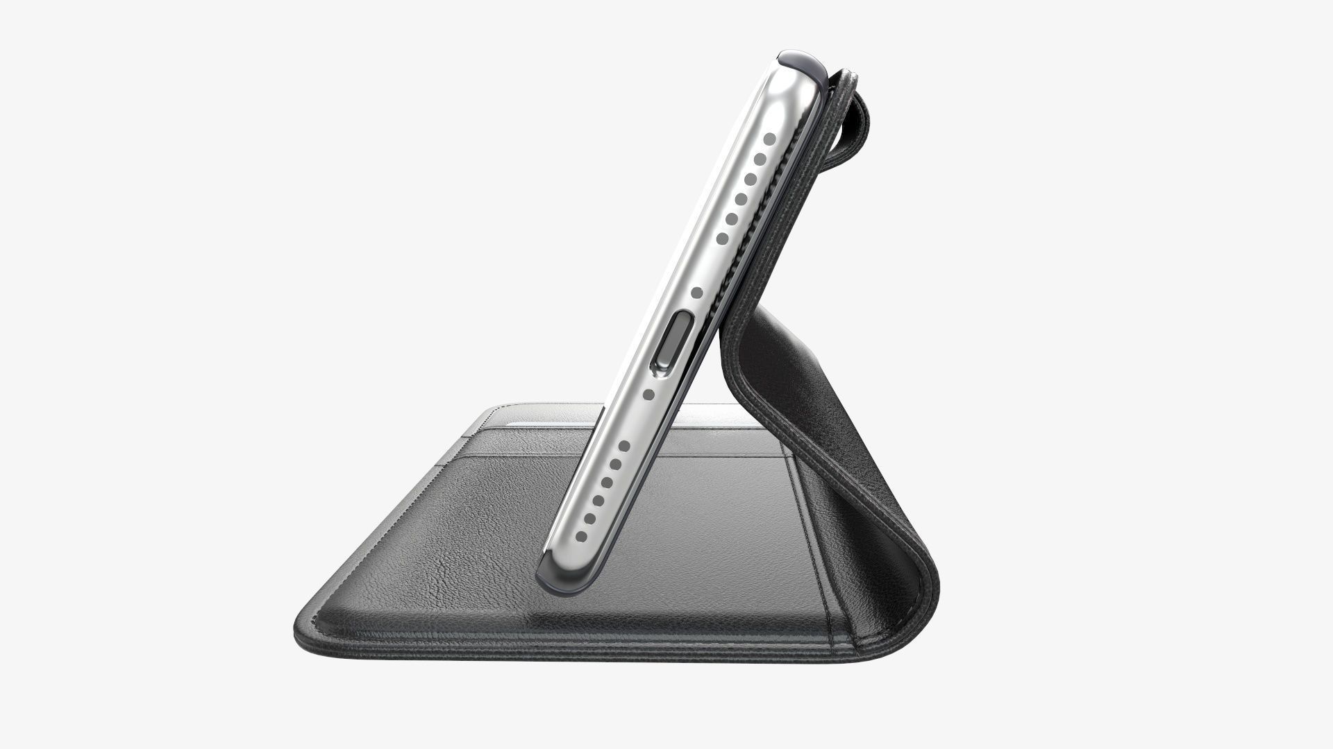 Smartphone in flip wallet case 3D Model Collection_9