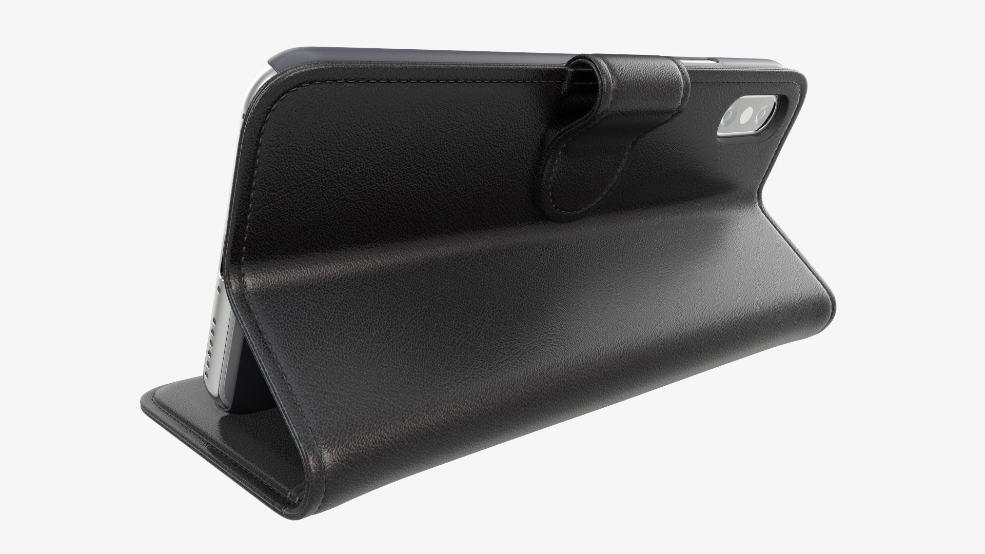 Smartphone in flip wallet case 3D Model Collection_7