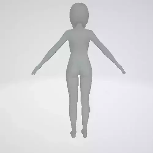 NEKAT GIRL 3D MODEL FOR GAME