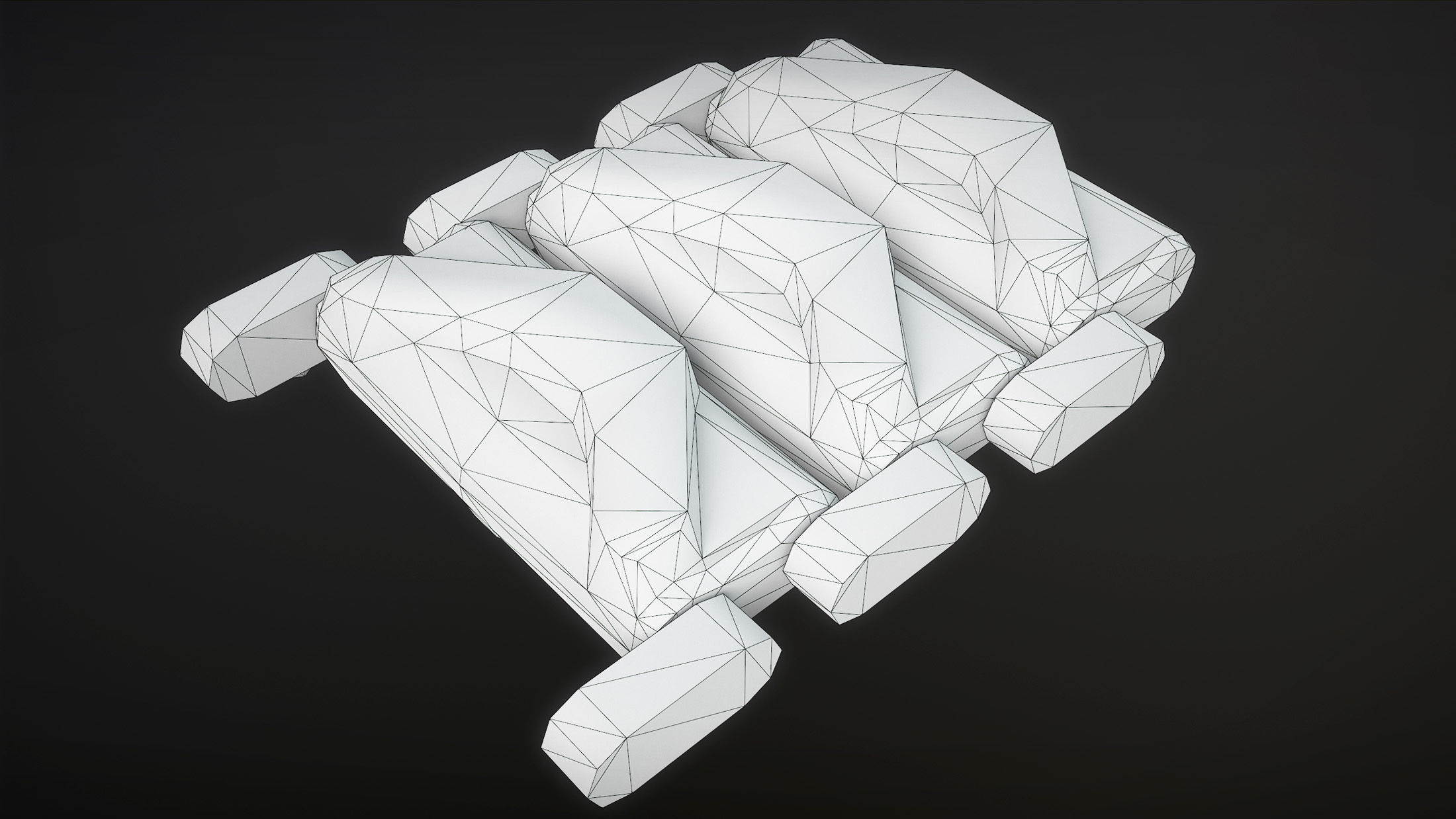 Tracks T-98E1 for US light tanks Low-poly 3D model_4