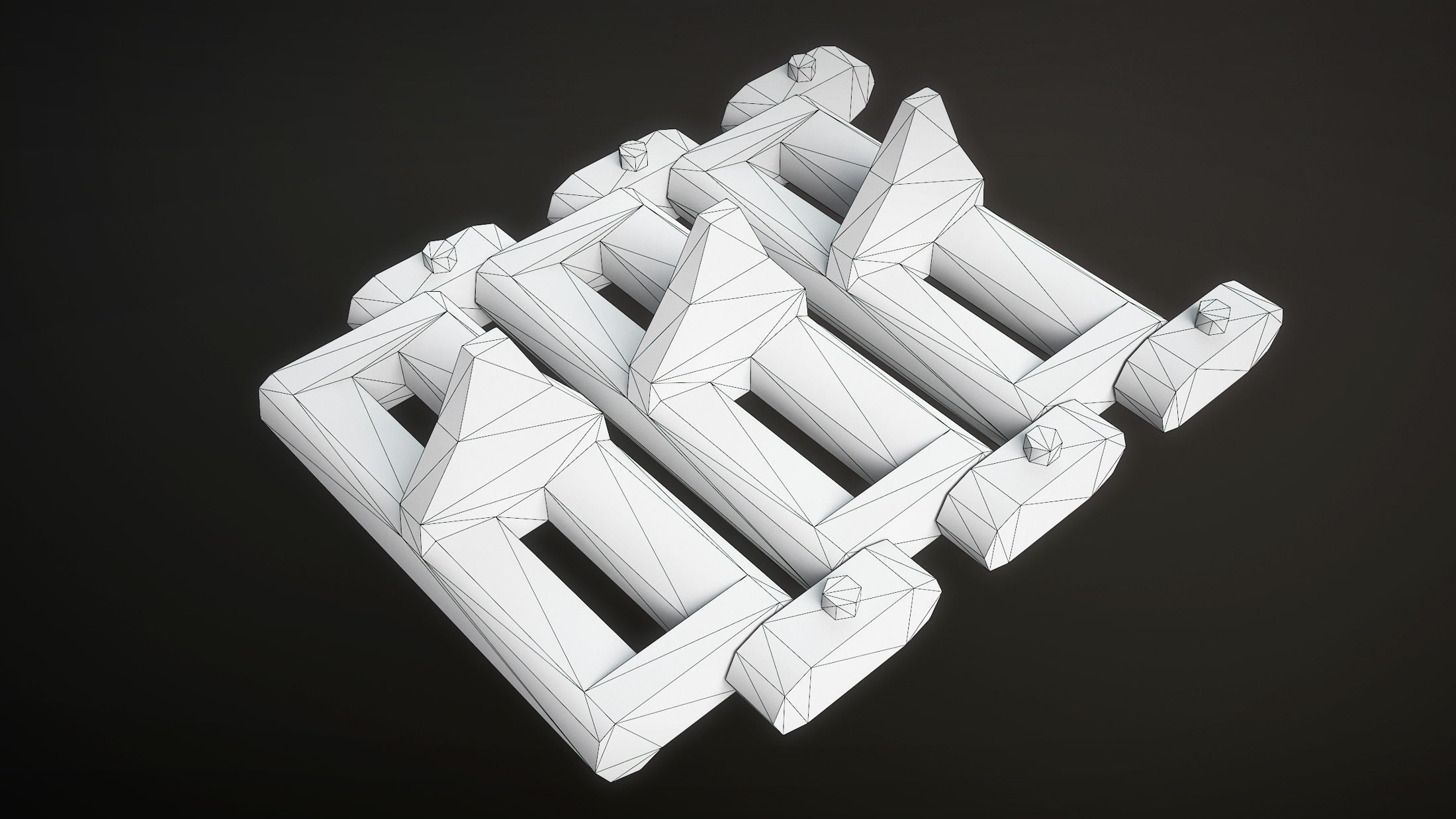 Tracks T-98E1 for US light tanks Low-poly 3D model_13