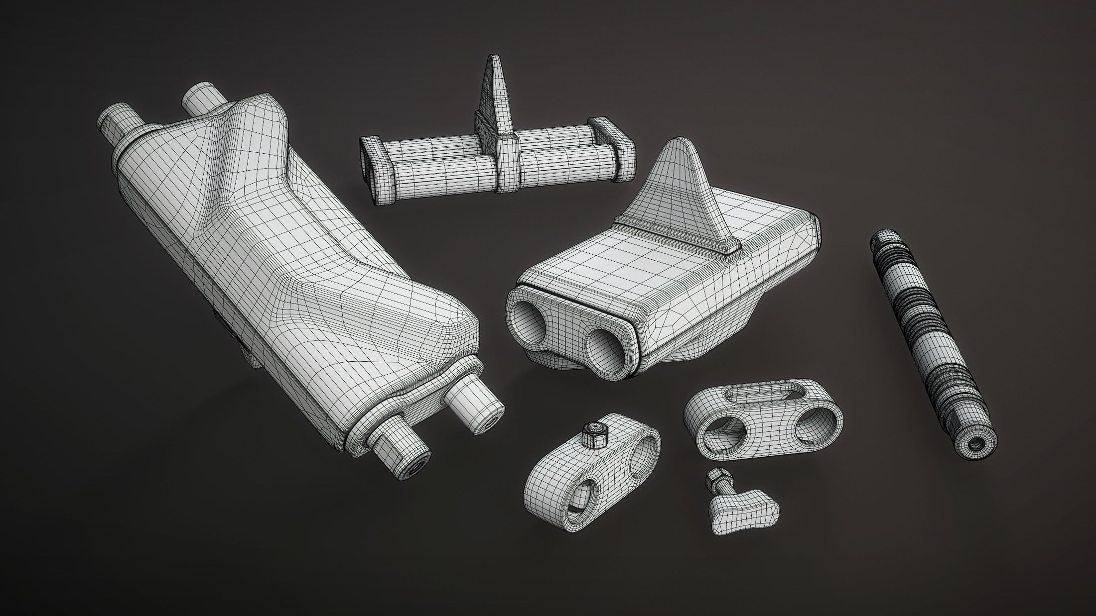 Tracks T-98E1 for US light tanks Low-poly 3D model_18