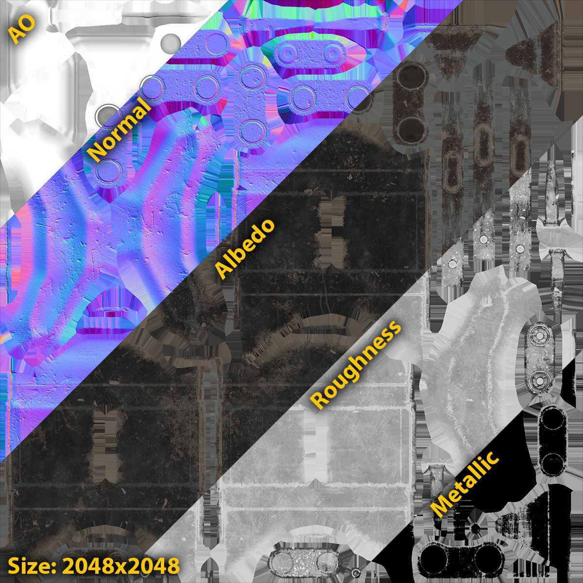 Tracks T-98E1 for US light tanks Low-poly 3D model_20