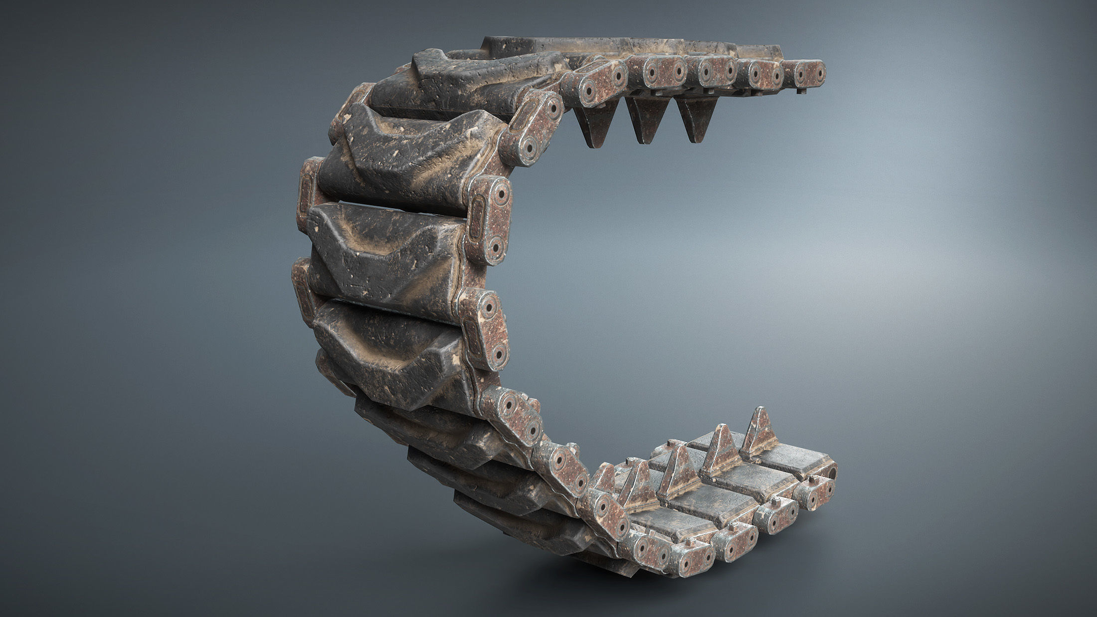 Tracks T-98E1 for US light tanks Low-poly 3D model_1