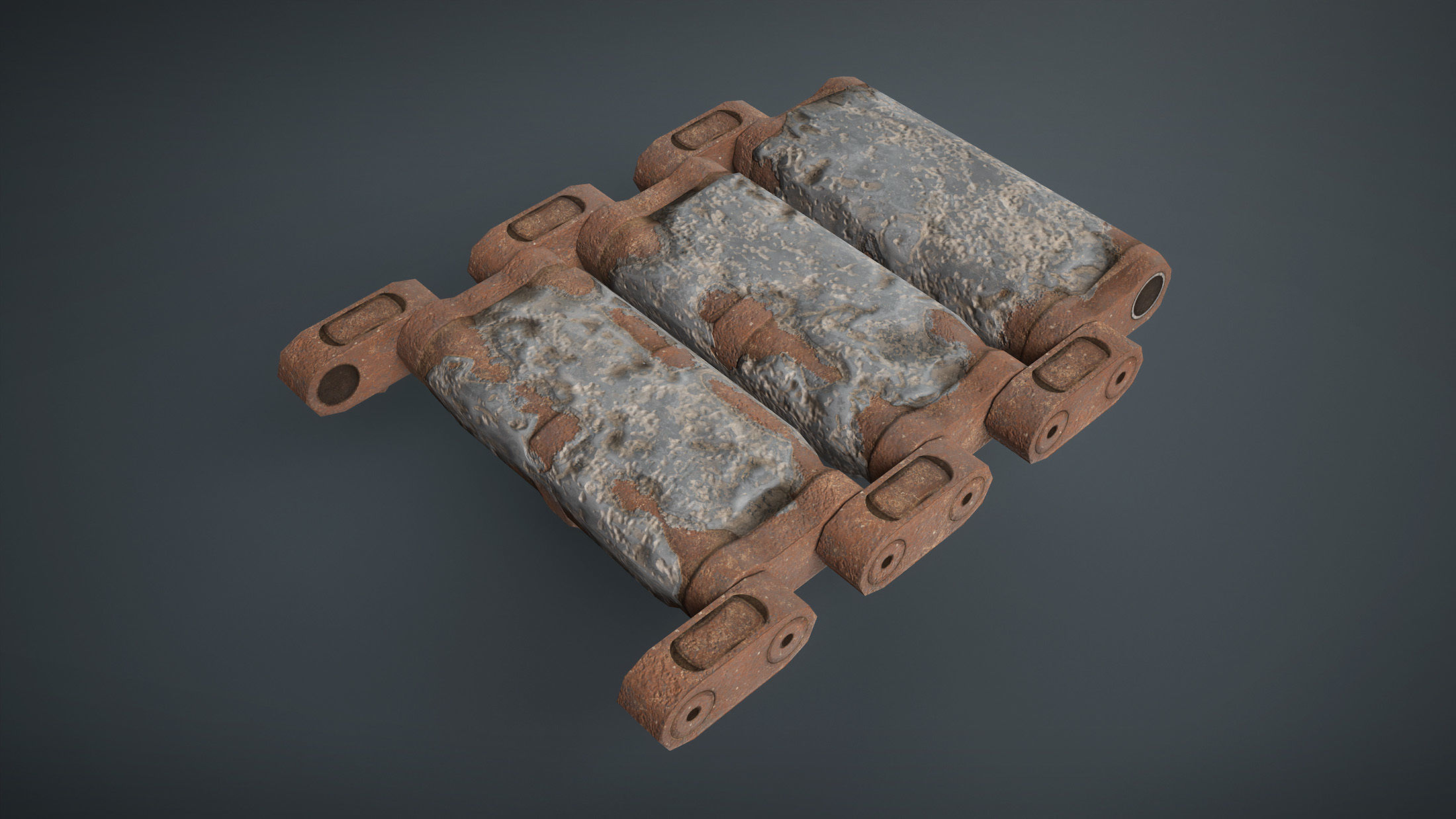 Tracks T-98E1 for US light tanks Low-poly 3D model_6