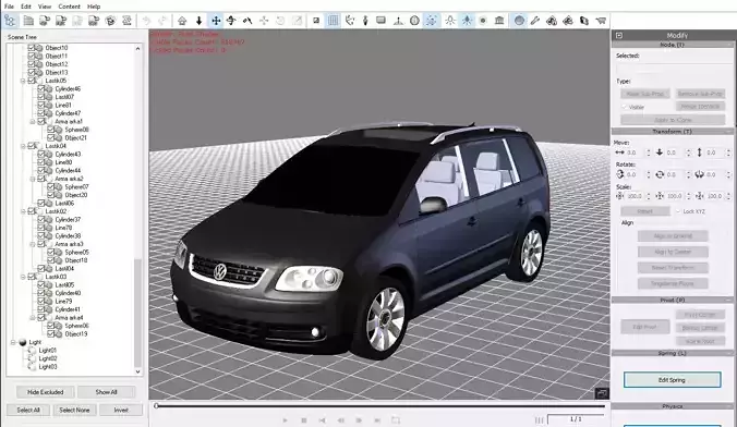 TOURAN- 3DS - FBX - OBJ - iProp - ICLONE 7