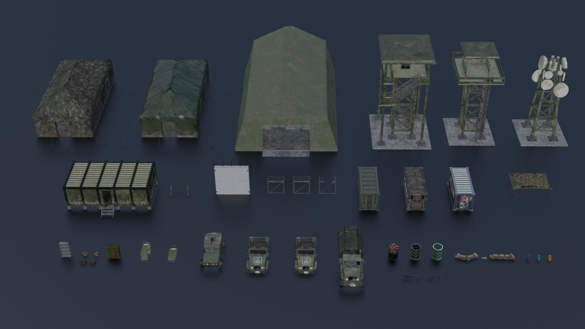 Base Camp - Asset Pack Low-poly 3D model_2