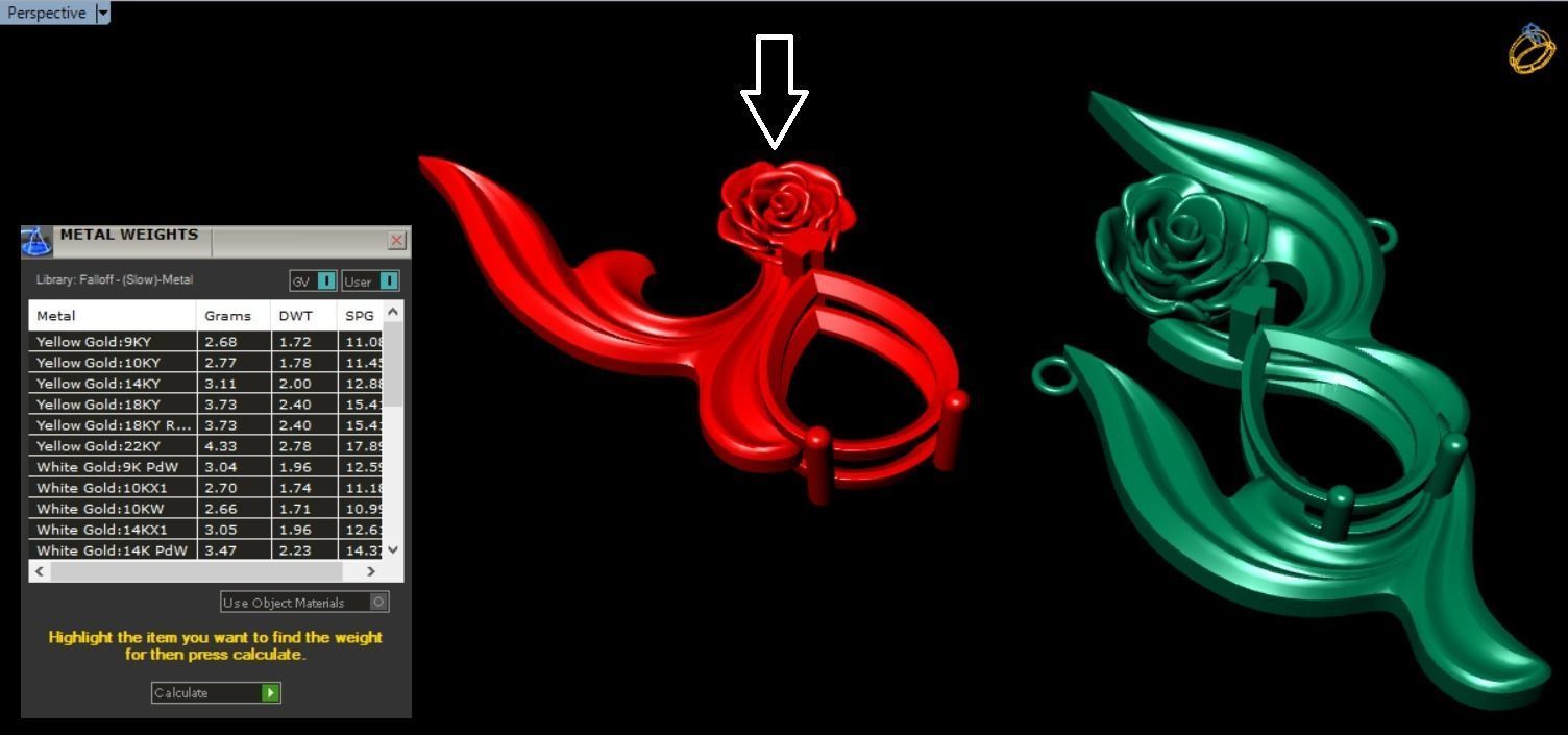 rose flower set 3D print model_19