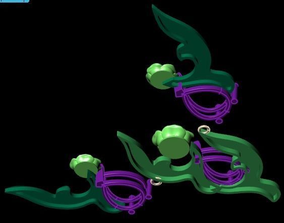 rose flower set 3D print model_34