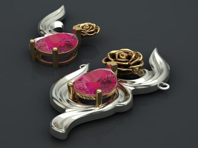 rose flower set 3D print model_29