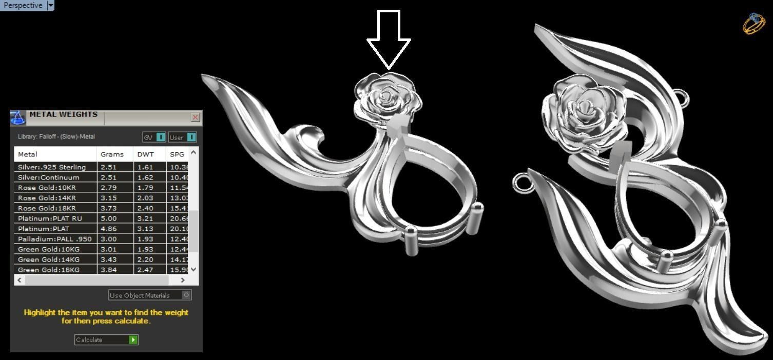 rose flower set 3D print model_20