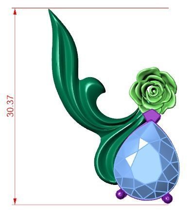rose flower set 3D print model_6