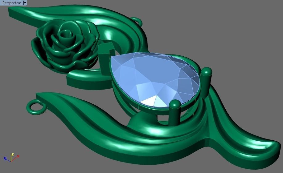 rose flower set 3D print model_17