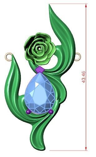 rose flower set 3D print model_13