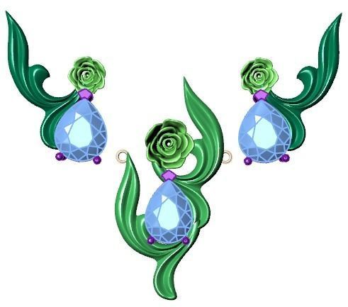 rose flower set 3D print model_28