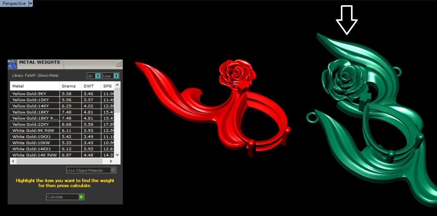 rose flower set 3D print model_21