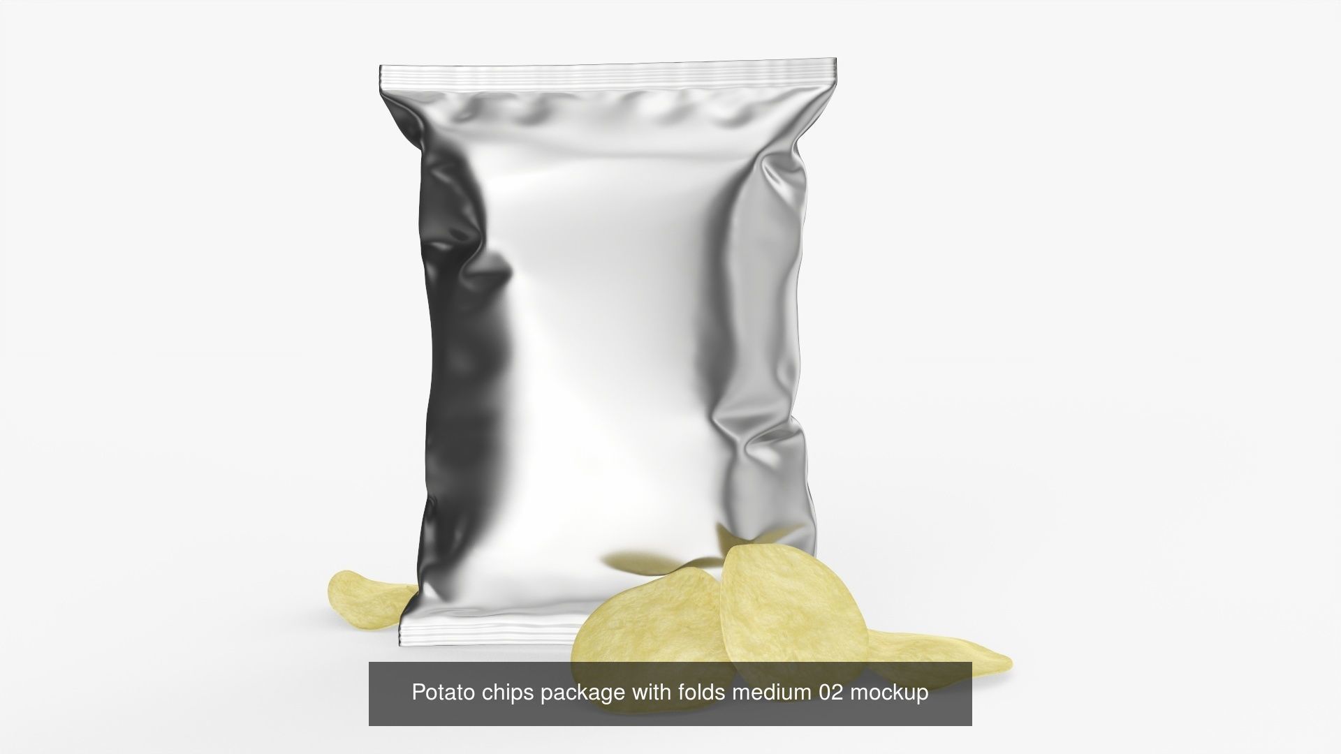 Potato chips in bowl and package 3D Model Collection_1