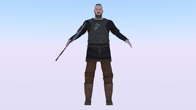 Viking Low-poly 3D model