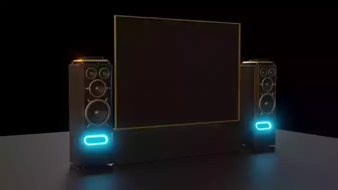 Home Theater  and TV  3D model