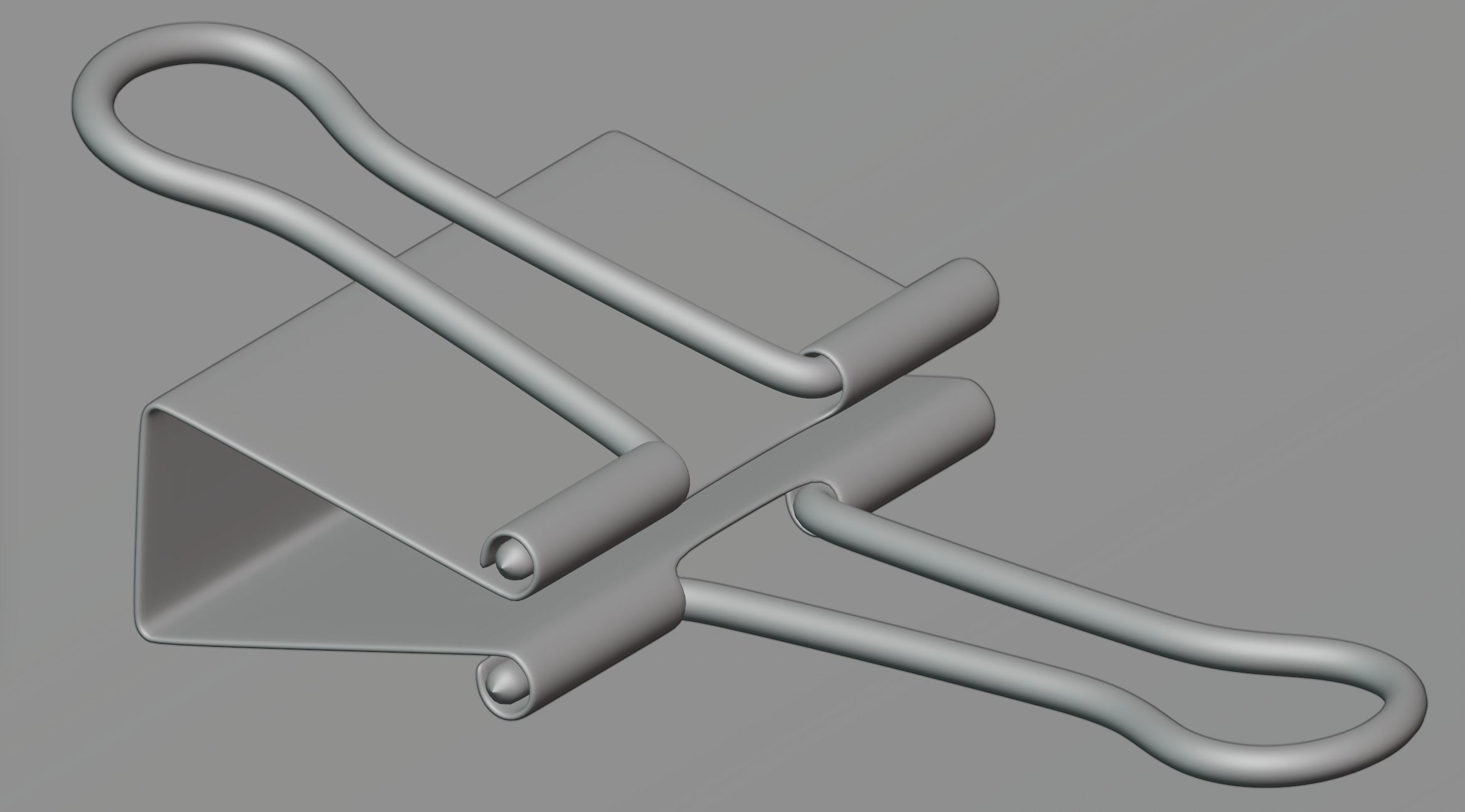 Stationery clip 3D model_1