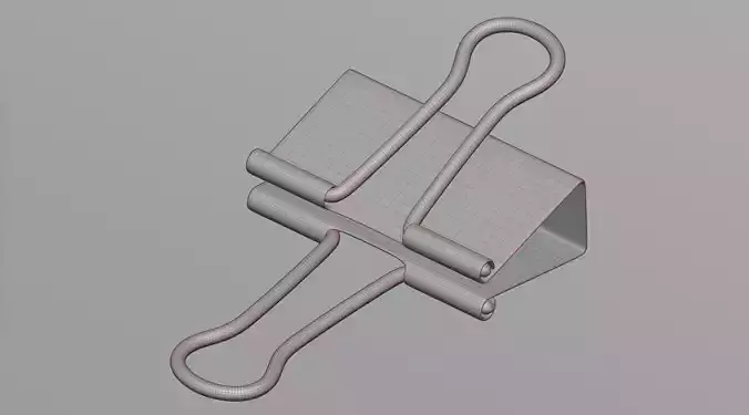 Stationery clip 3D model Stationery clip 3D model
