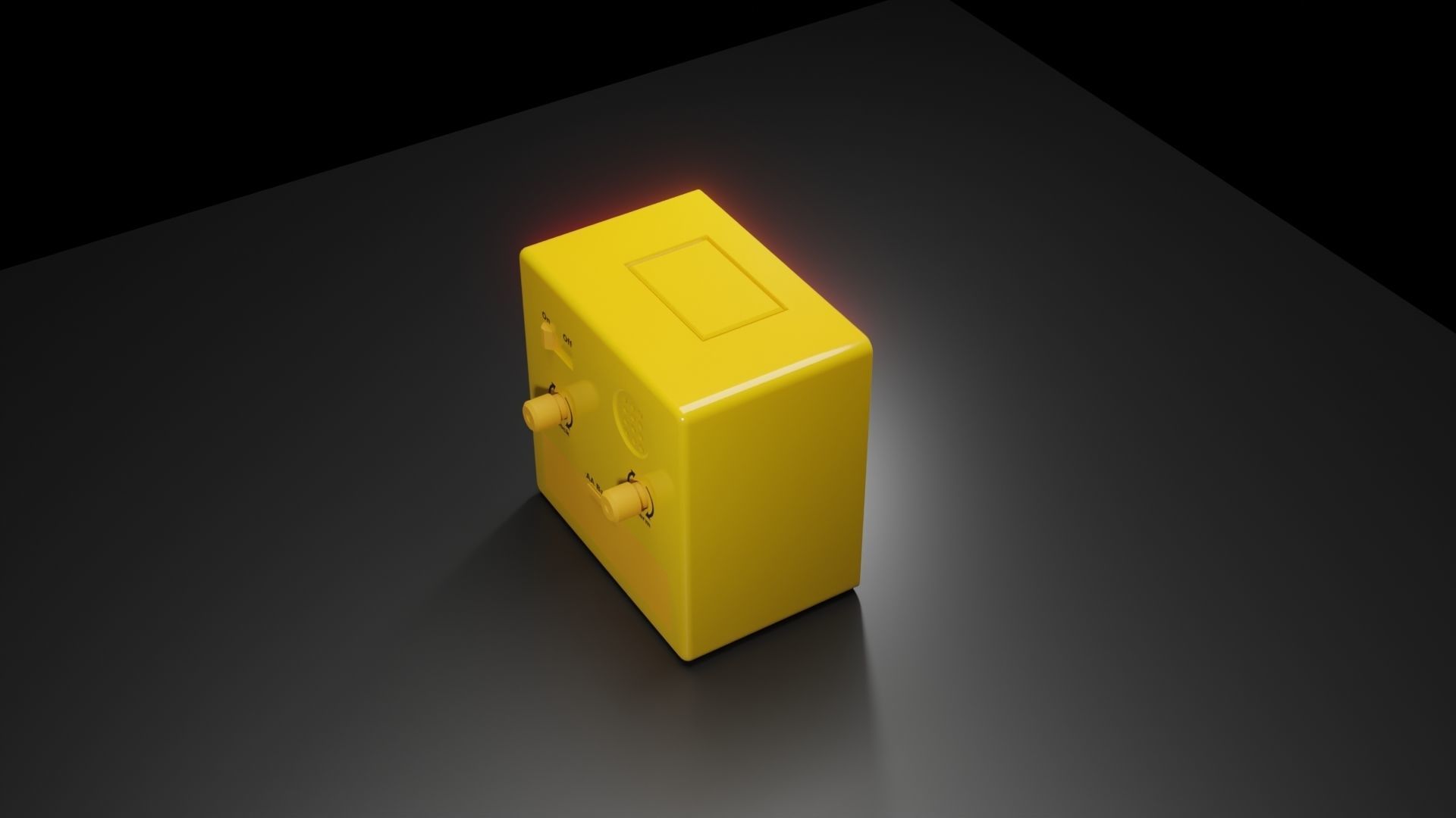 Old plastic alarm clock 3D model 3D model_4
