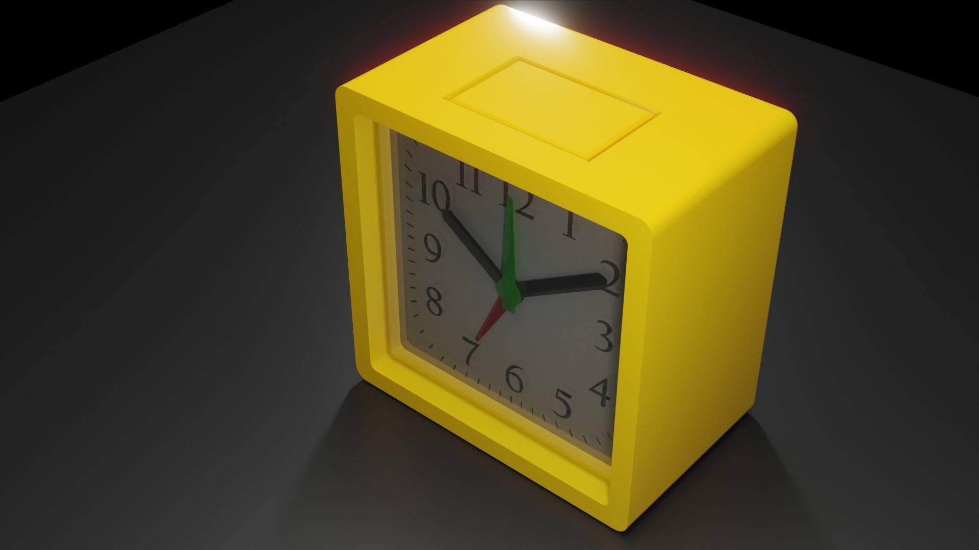 Old plastic alarm clock 3D model 3D model_1