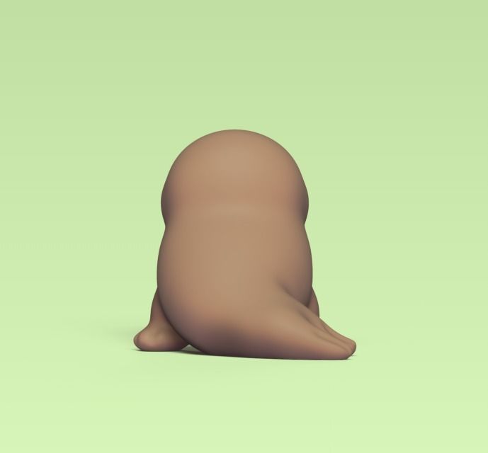 Cute Walrus 3D print model_2