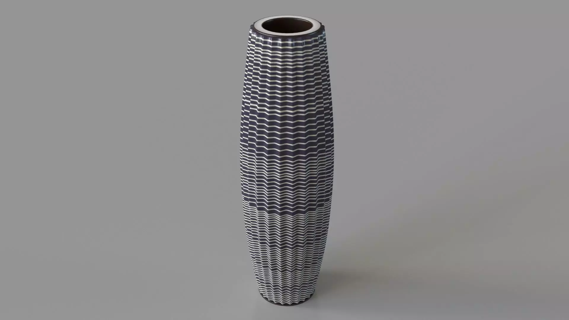 Carved Ceramic Vases Medium 3D model_0