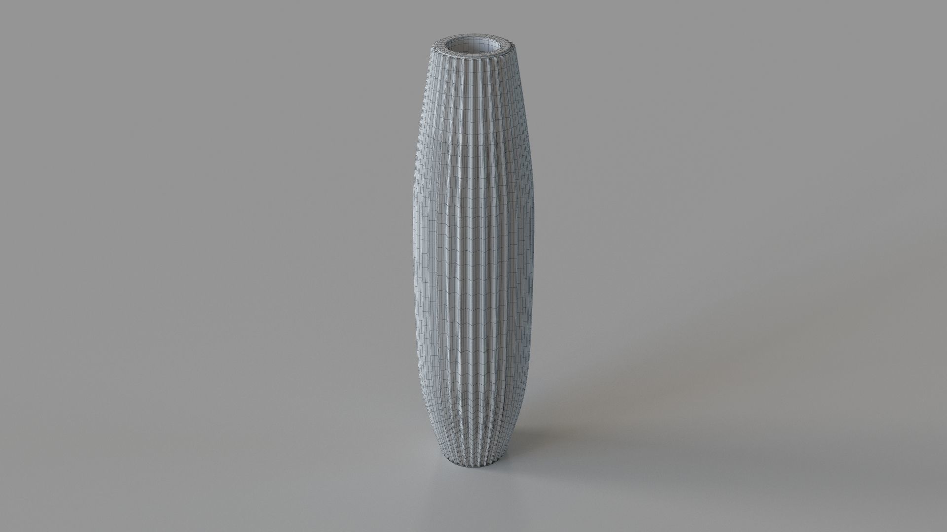Carved Ceramic Vases Tall 3D model_1