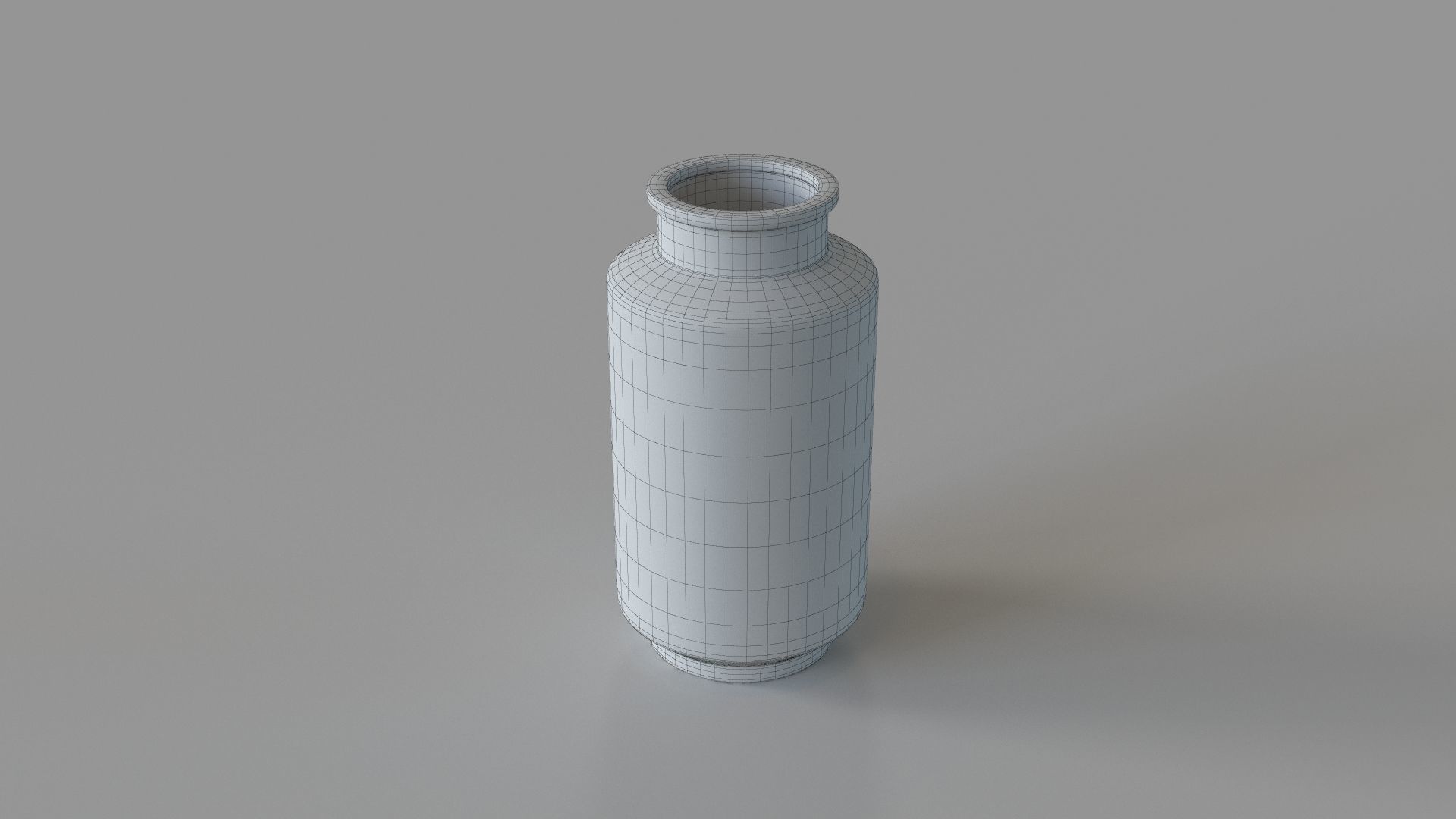 Ceramic Decorative Vase Medium Gray 3D model_1