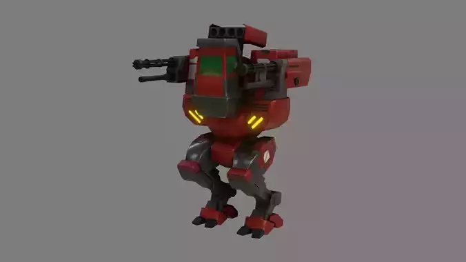 SF Light Weight Mech - Low Poly - Game Ready - PBR