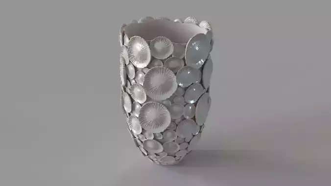 Mermaid Floral Vase White