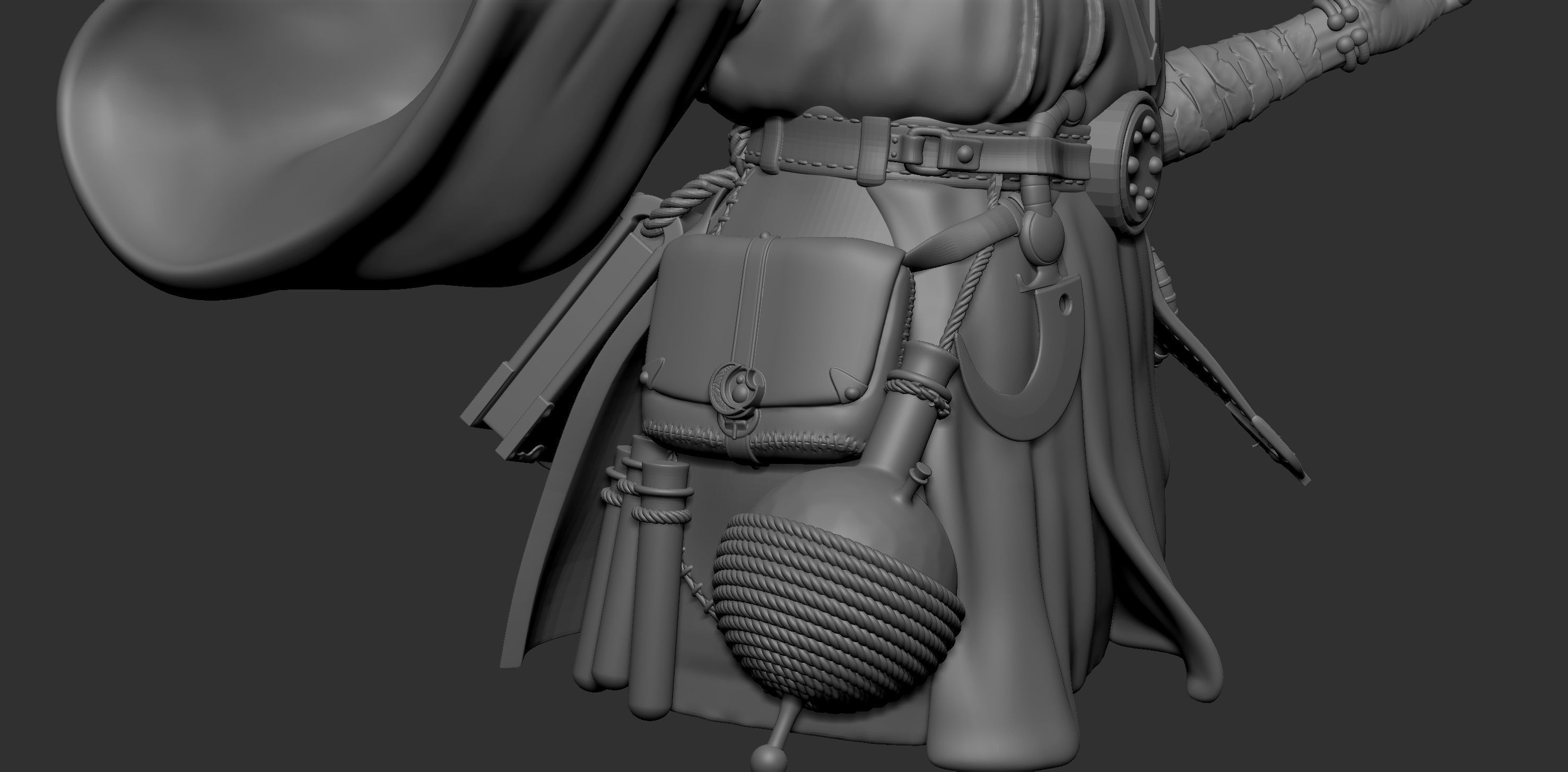 Wizard statue of holding staff Free 3D print model_18