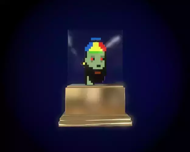 Gold punk Low-poly 3D model