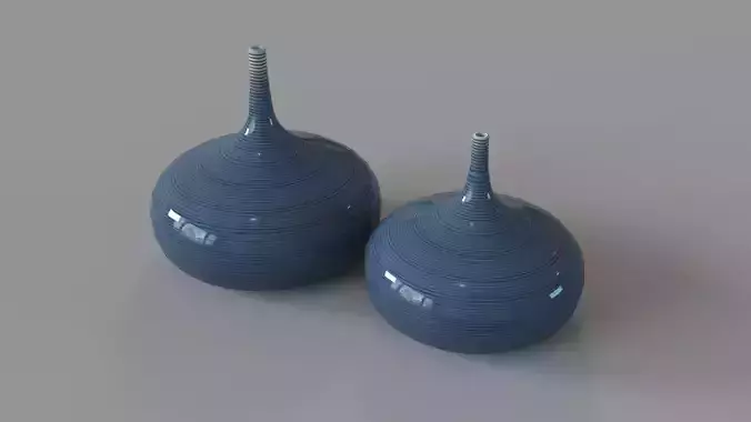 Zayan Vases Set Of 2 Blue