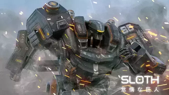 LOW POLY MECH - SLOTH - 7 DEADLY SINS MECHA SERIES Low-poly 3D model