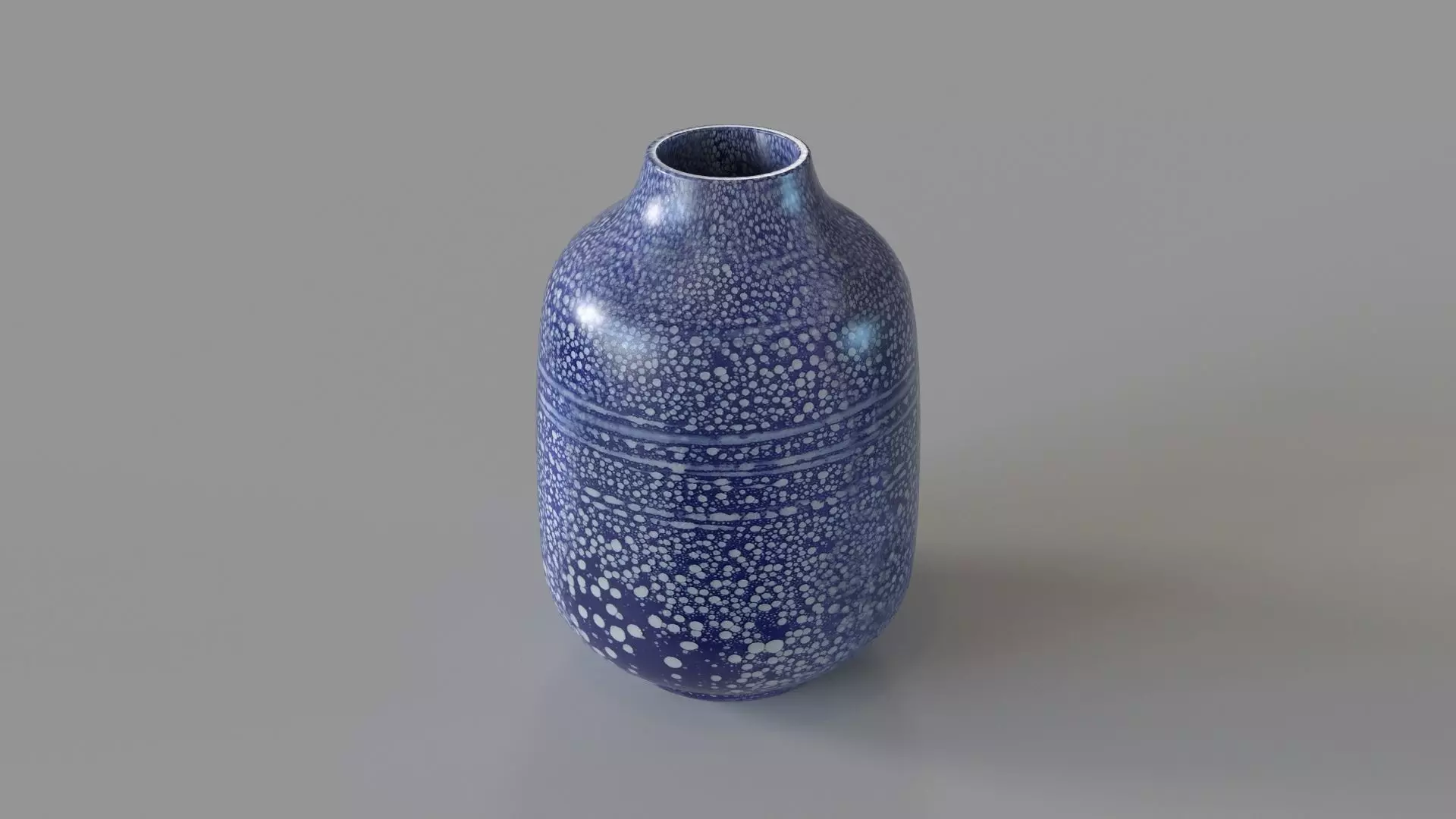 Alya Blue Speckled Vase 3D model_0