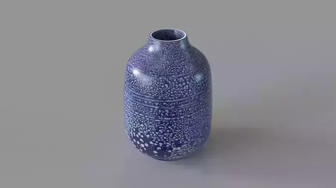Alya Blue Speckled Vase 3D model