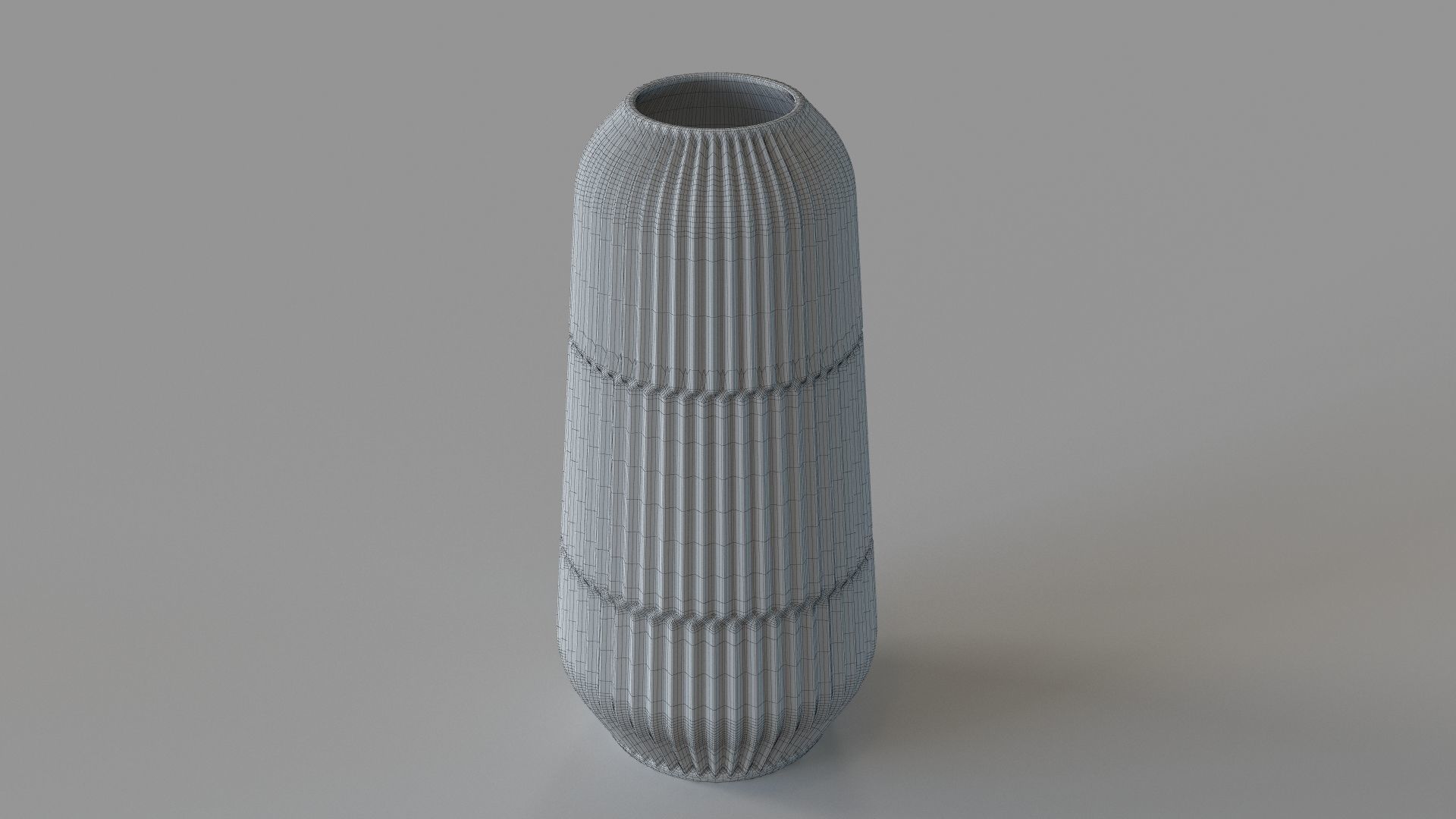 Piega Large Blue And White Vase 3D model_1