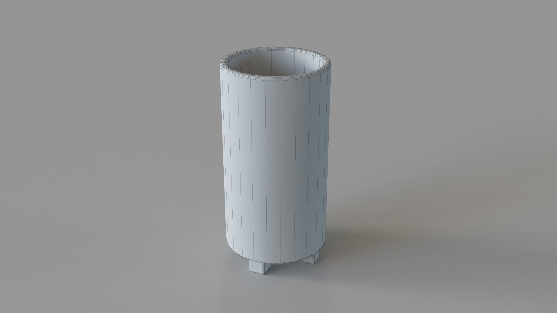 Roz Medium Footed Vase 3D model_1