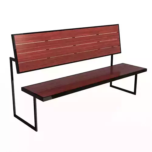 Street Bench Low-poly 3D model