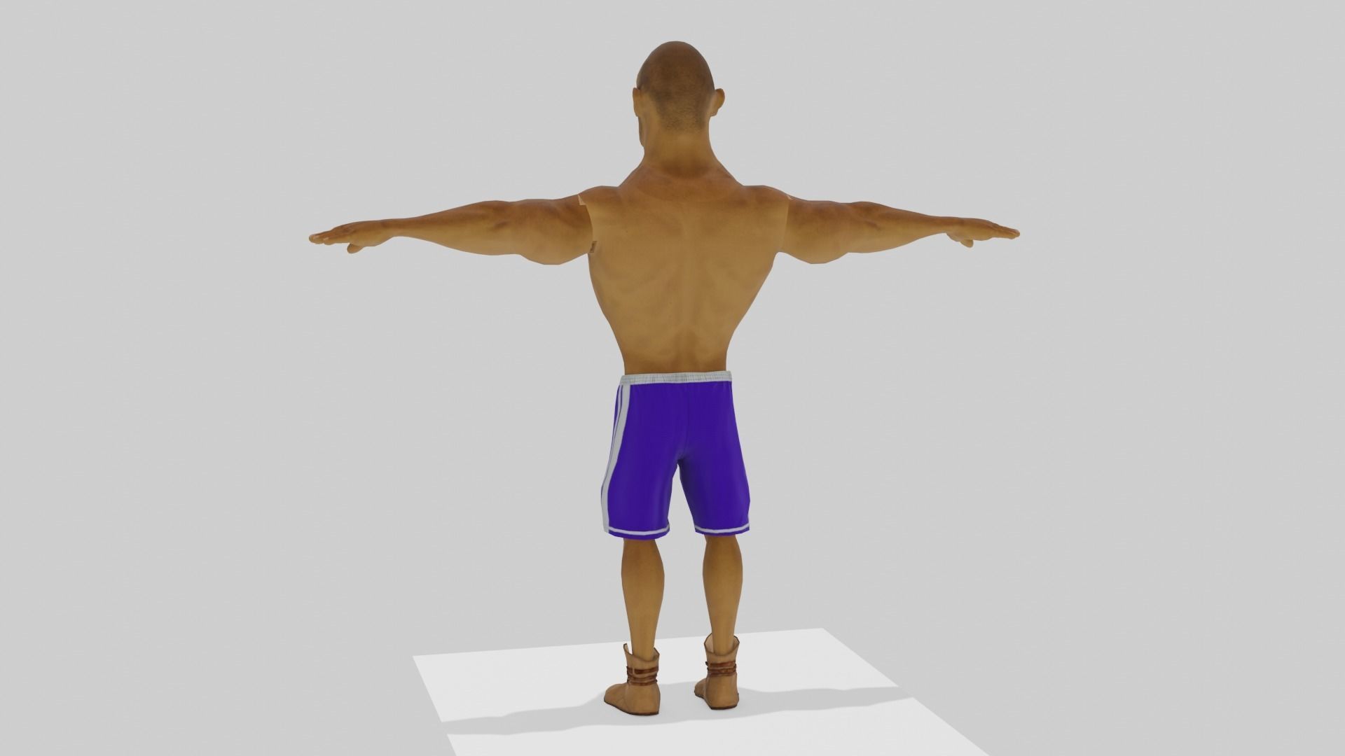 Black man stylised character fully rigged Low-poly 3D model_16