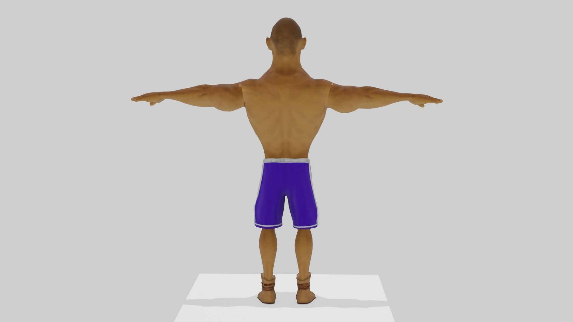 Black man stylised character fully rigged Low-poly 3D model_17