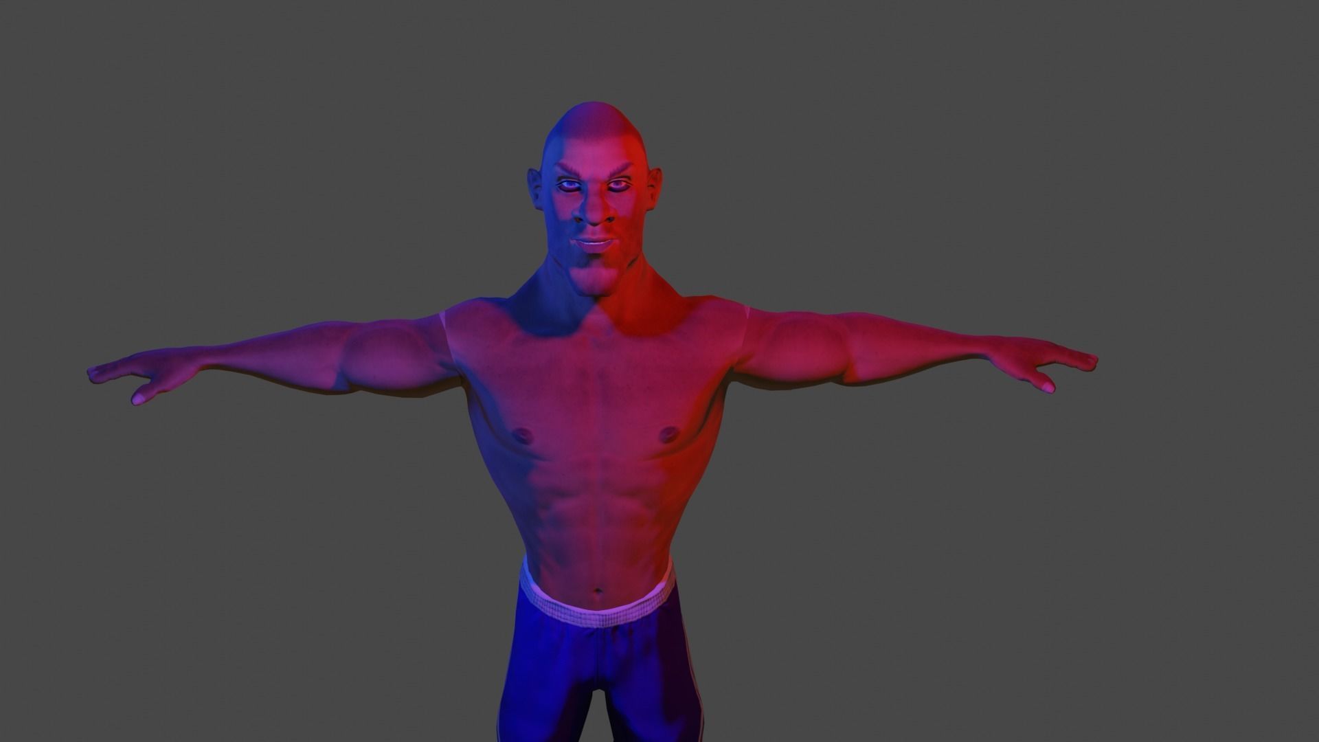 Black man stylised character fully rigged Low-poly 3D model_2