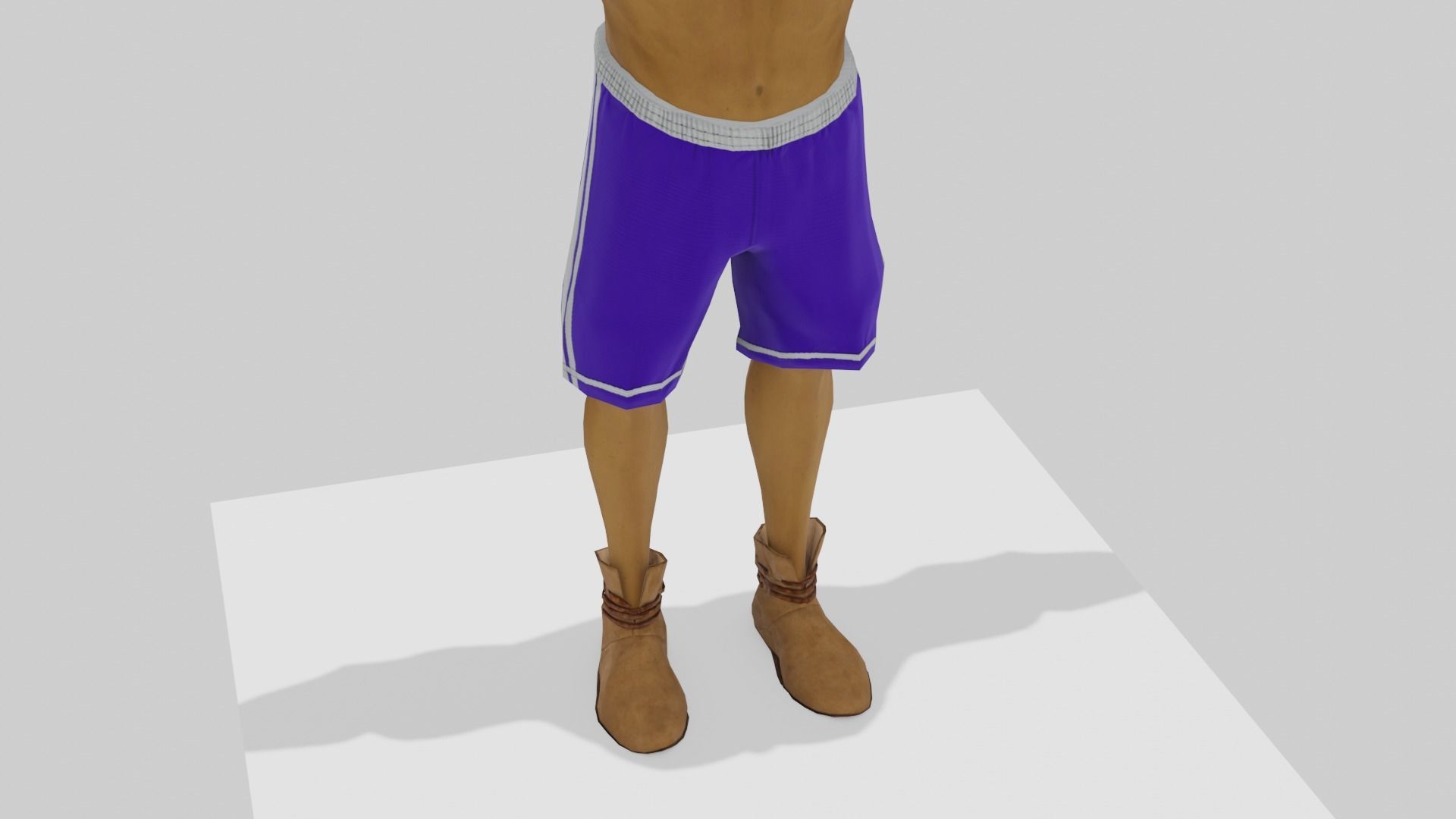 Black man stylised character fully rigged Low-poly 3D model_9