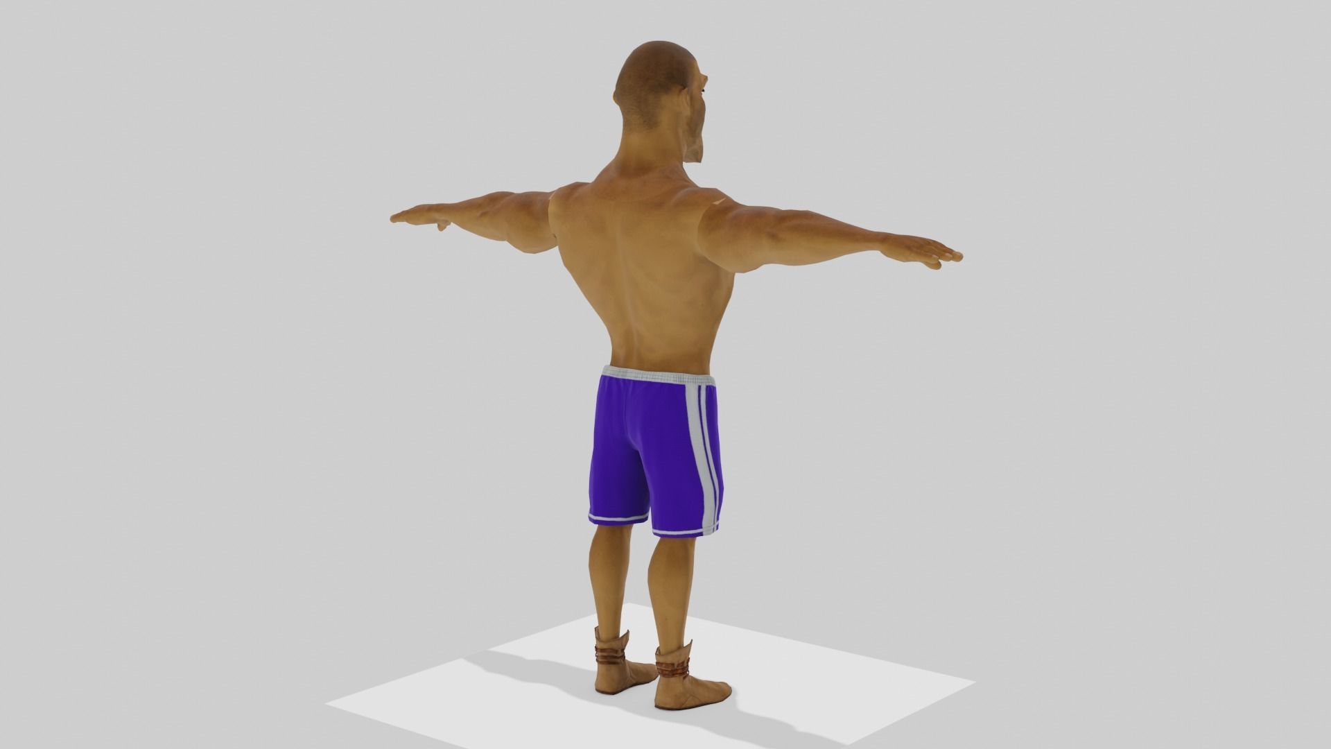 Black man stylised character fully rigged Low-poly 3D model_18