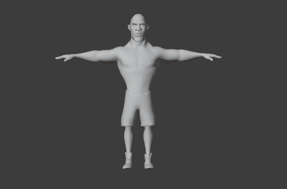 Black man stylised character fully rigged Low-poly 3D model_20