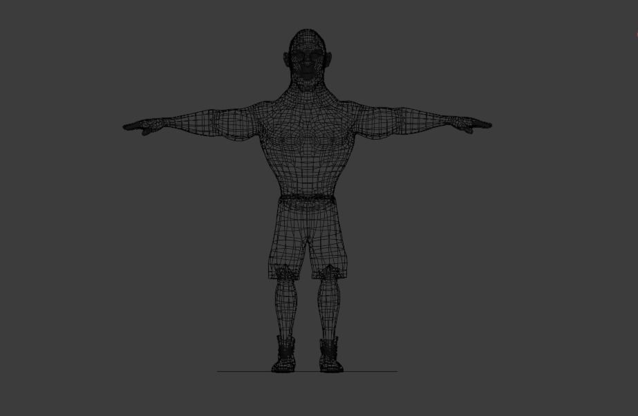 Black man stylised character fully rigged Low-poly 3D model_21