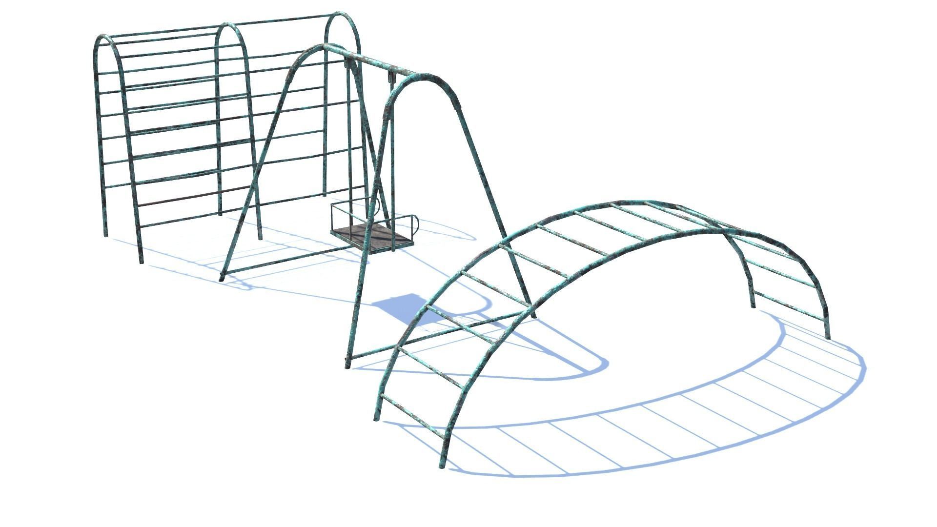 Rusty Playground Low-poly 3D model_3